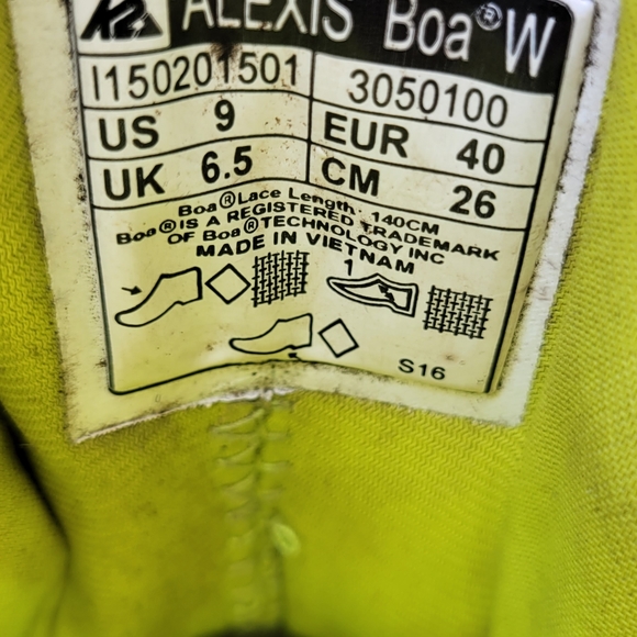 Inline skates-  K2 Alexis Boa inline skates for women, US size 9 - Picture 7 of 11